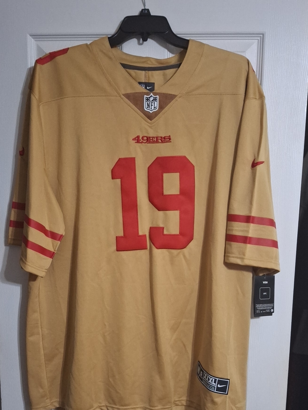 Nike Men’s Gold Jersey with Red #19